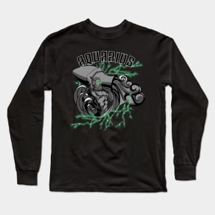 Lightning Aquarius (Green) Long Sleeve T-Shirt